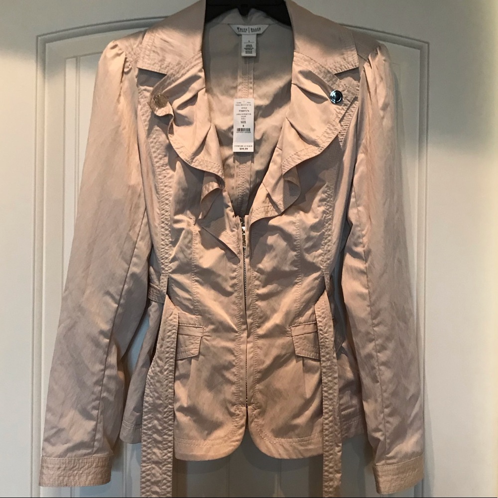 White House/Black Market Tan Nylon Jacket